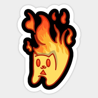 Fire Elemental Cat Sticker